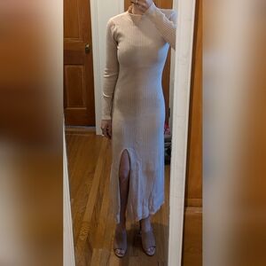 ASTR the Label long sleeve side slit sweater dress